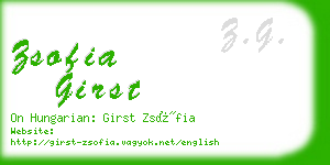 zsofia girst business card